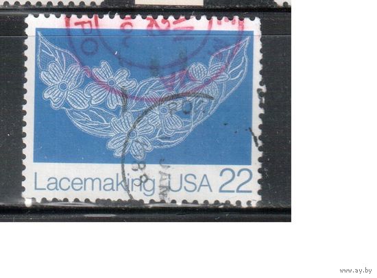 США-1987, (Мих.1939), гаш.,  Прикладное искусство, Кружева