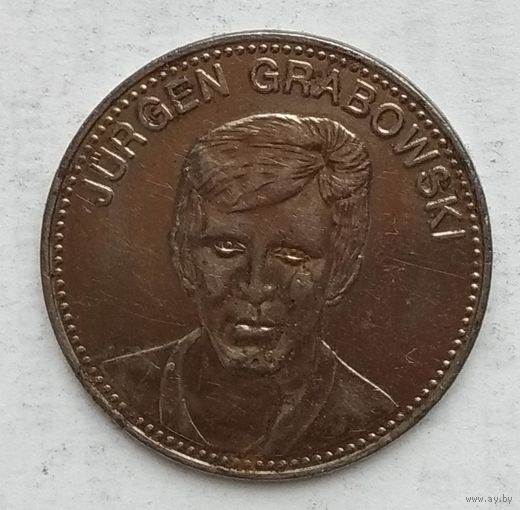 Жетон Шелл Чемпионат мира по футболу 1970 г. в Мексике. Юрген Грабовски
