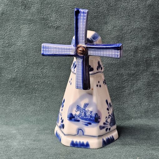 Старт с 1 Рубля !!! Статуэтка Фарфор Ветряная Мельница Гжель !!!