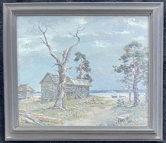Ходорович В.П "На поўначы", 1994г. Холст, масло. Размер 38х46 см.