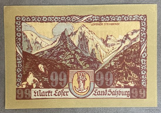 Нотгельды Австрия Лофер 50 геллеров 1921 год