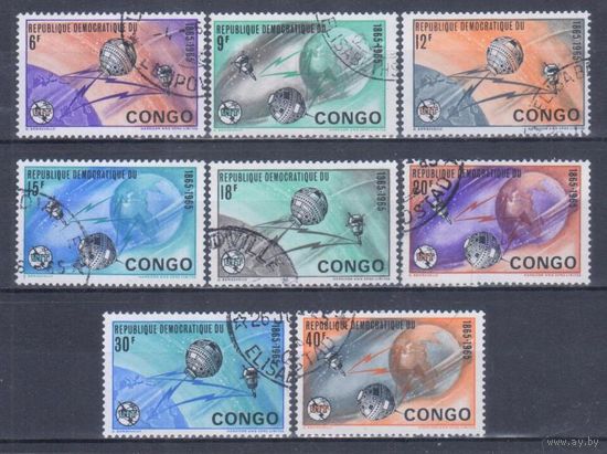 [316] Конго 1965. Космос.Спутники связи. Гашеная серия.
