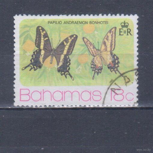 [1739] Багамы 1975. Фауна.Бабочки.18 с. Гашеная марка.