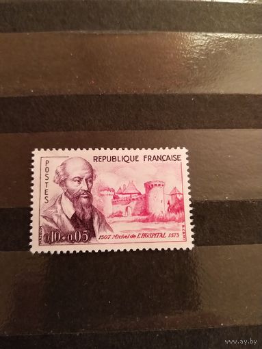 1960 Франция персоналии искусство культура клей MNH** 5-8