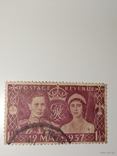 Великобритания 1937 к коронации короля Георга VI и королевы Елизаветы.