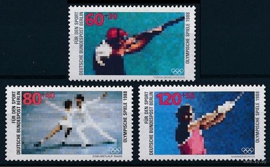 1988 Берлин Запад 801-803 Олимпийские игры 1988 года в Калгари 6,50 евро