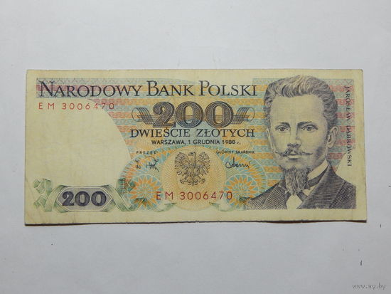 Польша 200 злотых 1988г.