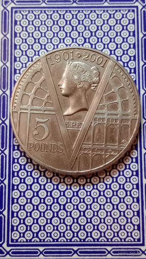 Великобритания 5 фунтов 2001. 100 лет со дня смерти королевы Виктории