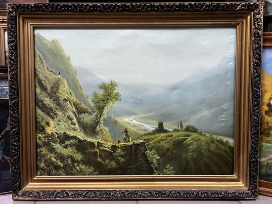 Картина репродукция утро в горах ссср с рубля