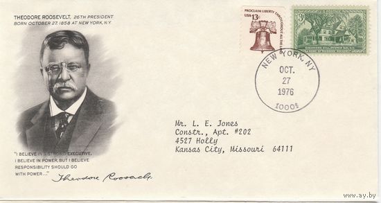 КПД США / Президент THEODORE ROOSEVELT/17 1976 г