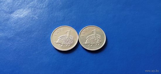 1 лат 2012 год Латвия Ежик (Состояние на фото,в одном лоте одна монета)