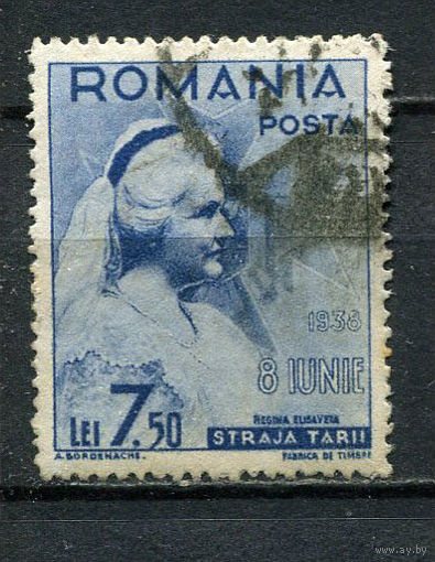Королевство Румыния - 1938 - Королева Елизавета 7,50L - [Mi.560] - 1 марка. Гашеная.  (Лот 61Gd)-T2P9