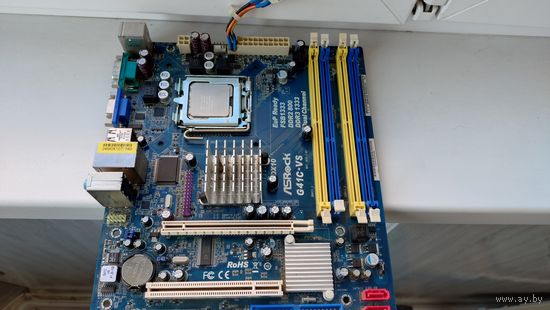 Материнская плата ASROCK G41C-VS на ремонт или на запчасти