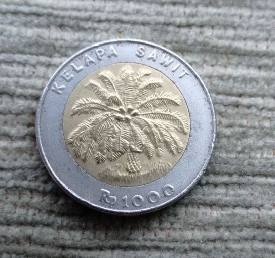 Werty71 Индонезия 1000 рупий 2000 Пальмы биметалл