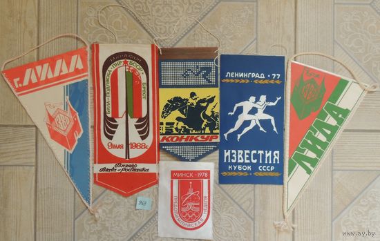 Спортивные вымпелы, 6 шт.