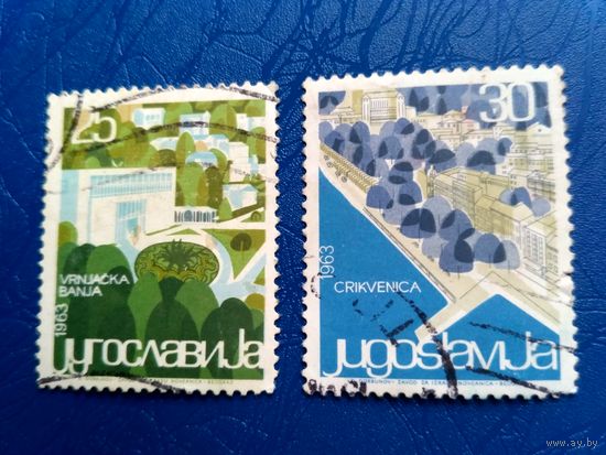 Югославия. Туризм, достопримечательности. 2 марки из серии. 1963 (6)