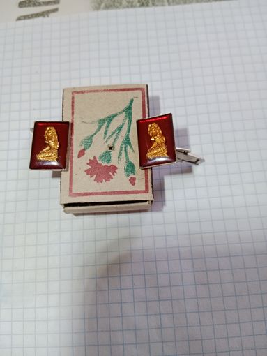 Ретро запонки русалочка
