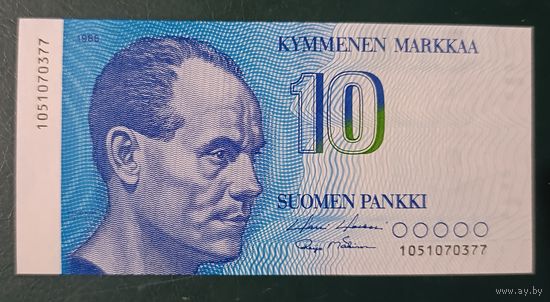 10 марок 1986 года - Финляндия - UNC