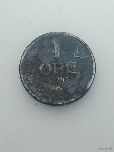 Норвегия 1 эре 1943 года .