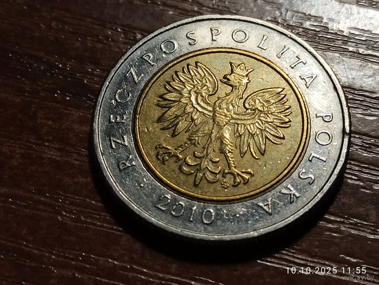 Польша 5 злотых 2010