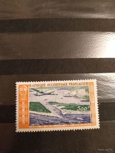 1951 колония Французская Западная Африка кат. Ивер 16 оценка 27 евро авиация самолёт чистая клей лёгкая наклейка выпускалась одиночкой (2-9)