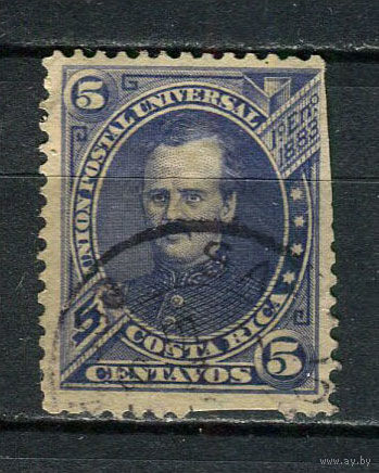 Коста-Рика - 1883 - Президент Фернандес 5С - (с повреждением) - [Mi.12] - 1 марка. Гашеная.  (LOT Gs24)-T3P48
