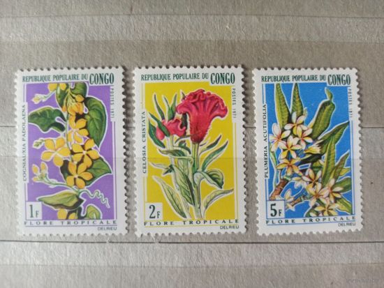 Конго. 1971.  Тропические цветы