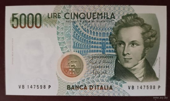 5000 лир 1985 года - Италия - UNC