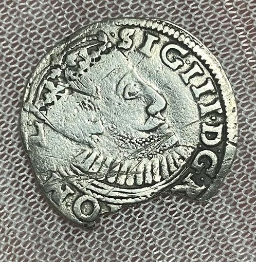Монета 3 гроша 1591 год. Сигизмунд III Ваза. Польша
