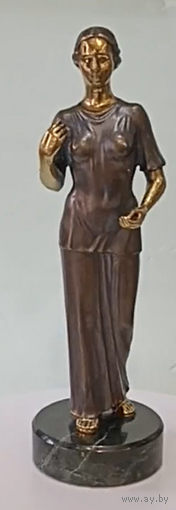 Статуэтка Муза Бронза/Змеевик