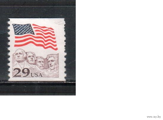 США-1991, (Мих.2123), * (без клея) , Стандарт, Флаг(одиночка),