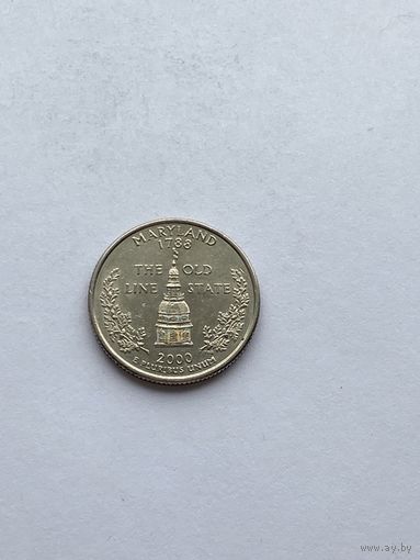25 центов 2000 г. Мэриленд, США