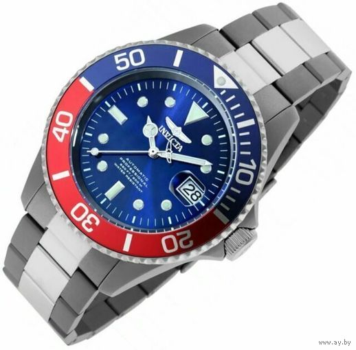 Титановые часы Invicta Pro Diver Titanium 45 мм, новые. Механика, автоподзавод, полностью из титана, водостойкость WR 200 м по ISO 22810.
