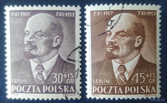 Польша 1952 35л октября, Ленин .