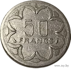 Республика Чад. Государства Центральной Африки. 50 франков 1978 А. Фауна. Антилопы.