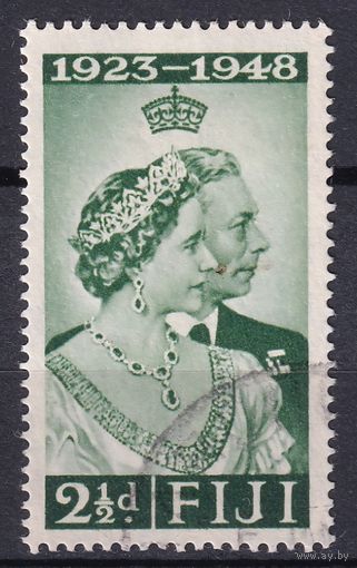 97.BrKS. Великобритания. Колонии. Фиджи. Серебряная свадьба Георга VI и Елизаветы. 1948 г. 2 1/2d. Mi.#114.