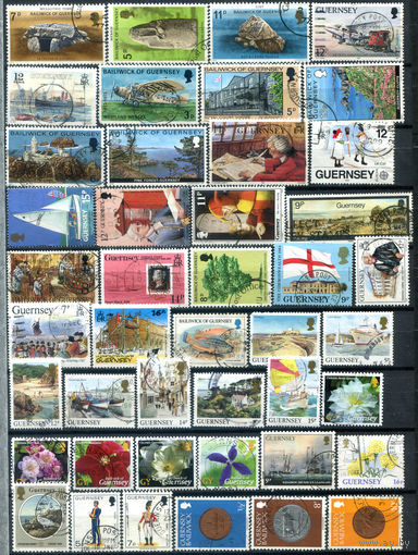 Гернси, Великобритания - 40+ марок - гашёные. #4-W1-122-D-1