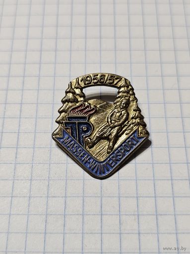Значок ,,Массовый зимний санный спорт'' 1956-1957 г. ГДР.