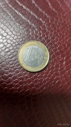 Монета 1 евро 2002г. Германия.