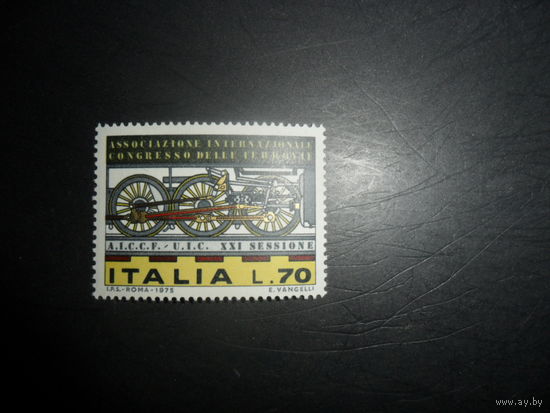 ИТАЛИЯ Ж/Д ПАРОВОЗ 1975 * *