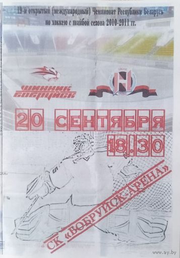 Программка. Бобруйск. Хоккей.