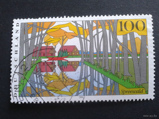 Германия 1996 природа Михель-1,0 евро гаш.