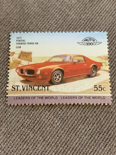 Сент-Винсент. Автомобили мира. Pontiac Firebird Trans Am 1973. Марка из серии