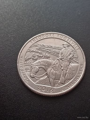 США 25 центов ) 2016 г. D - Национальный парк Теодора Рузвельта