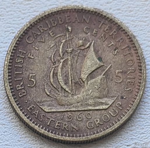 Карибы 5 центов 1960