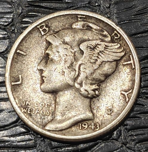 1 дайм 1943 года.  Фригийский колпак