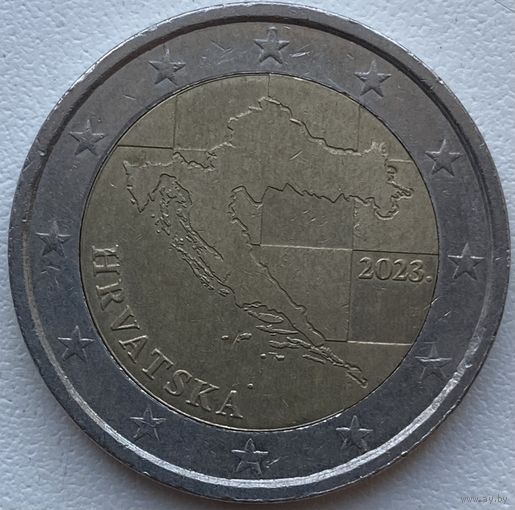 Хорватия 2 евро 2023 г.