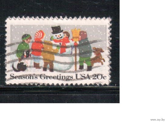США-1982, (Мих.1608) , гаш. ,Рождество, Новый год  ,