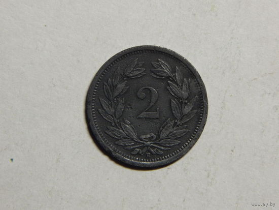 Швейцария 2 раппена 1944г