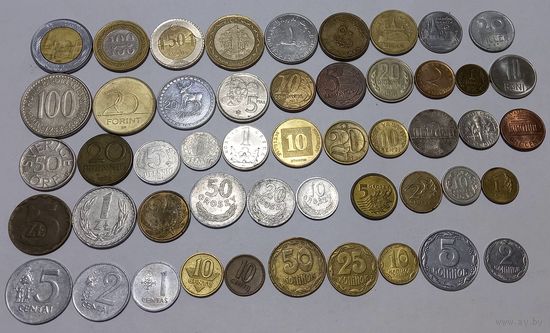 Монеты разных стран Мира 50 штук